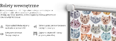 Roló árnyékoló Színes macskaarcok