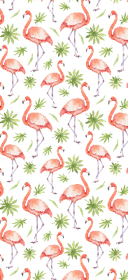 Ablakra roló Flamingó és levelek