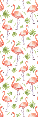 Ablakra roló Flamingó és levelek