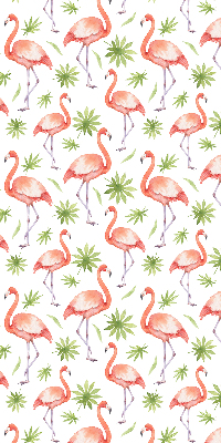 Ablakra roló Flamingó és levelek