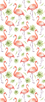 Ablakra roló Flamingó és levelek