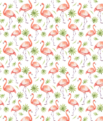Ablakra roló Flamingó és levelek