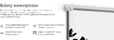 Roló árnyékoló Fekete virágok