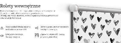 Függöny roló Fekete szívek
