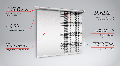 Függöny roló Szürke tartan
