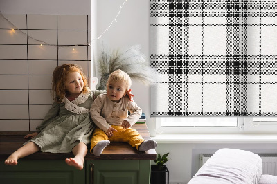 Függöny roló Szürke tartan