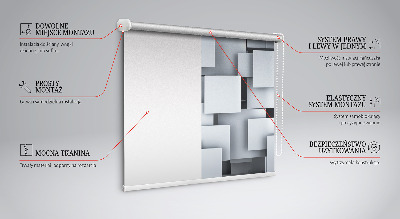 Roló árnyékoló Szürke 3D négyzetek