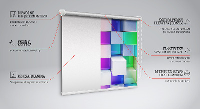 Függöny roló Színes 3D kockák