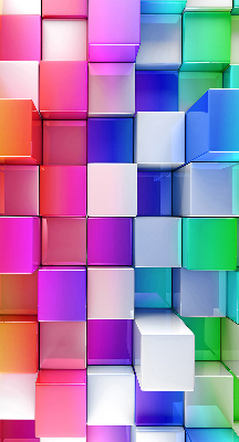 Függöny roló Színes 3D kockák