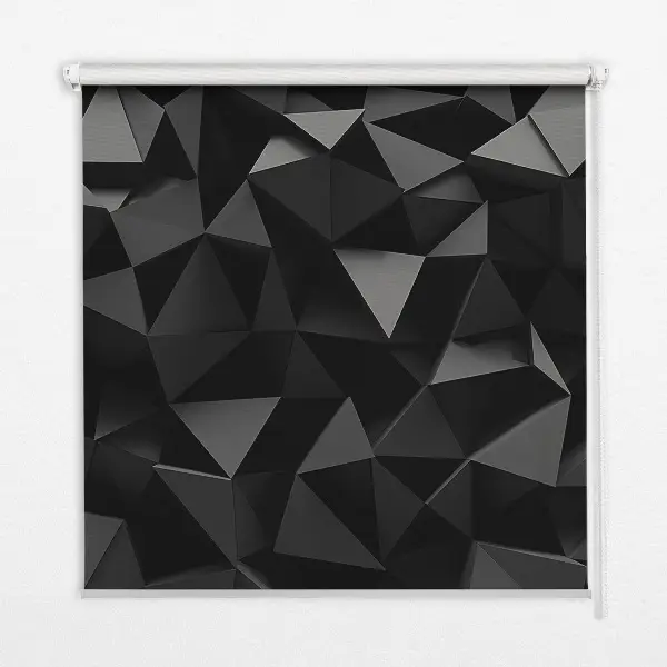 Ablakra akasztható roló fekete origami mintás
