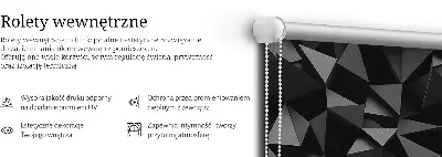 Ablakra akasztható roló fekete origami mintás