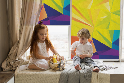 Ablakra akasztható roló Színes origami minta