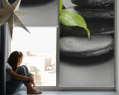 Ablakra akasztható roló orchidea a köveken mintával