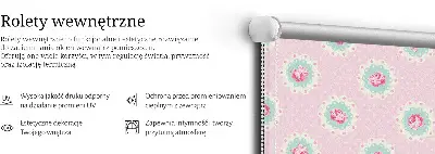 Sötétítő roló rózsák mintával