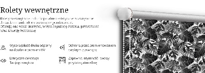 Ablakra akasztható roló Szürke levelek