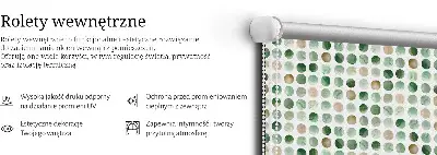 Sötétítő roló zöld körös mintával