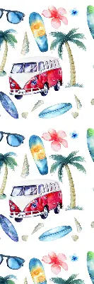 Ablakra szerelhető roló hawaii autós és pálmafás mintával