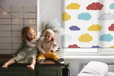 Sötétítő roló színes felhők mintával
