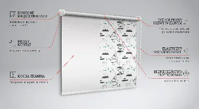Sötétítő roló erdő és hegyi ösvény mintával