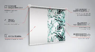 Ablakra szerelhető roló levelek mintával