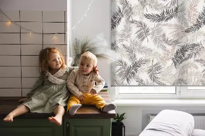 Sötétítő roló növényi levelek mintával