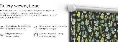 Ablakra szerelhető roló kaktuszos mintával