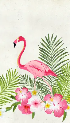 Ablakra szerelhető roló flamingók a levelek között mintával