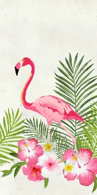 Ablakra szerelhető roló flamingók a levelek között mintával