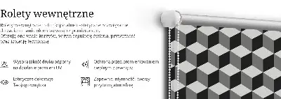 Ablakra akasztható roló 3D kockák mintával
