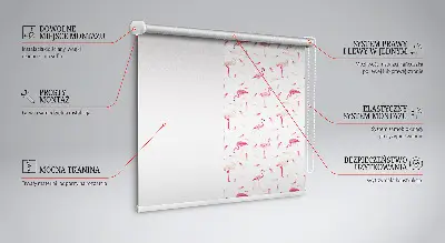 Sötétítő roló flamingós mintával