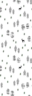 Ablakra akasztható roló rajzolt fák és szarvasok mintával