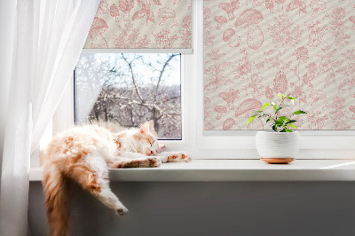 Ablakra akasztható roló Rajzolt gombák