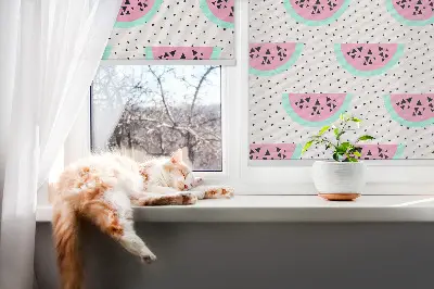 Ablakra akasztható roló görögdinnye mintás