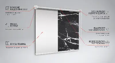 Sötétítő roló fekete márvány mintával