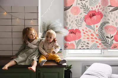 Ablakra akasztható roló mák színű