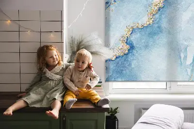 Ablakra akasztható roló kék márvány mintás