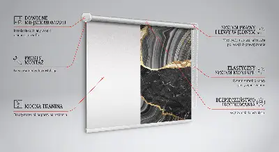 Sötétítő roló fekete márvány mintás