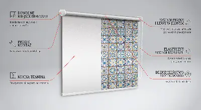 Ablakra szerelhető roló mandala mintás