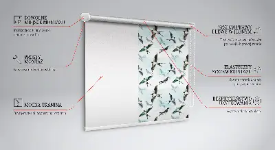 Sötétítő roló fecskék mintával