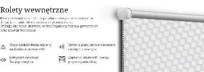 Sötétítő roló szürke négyzetek mintával