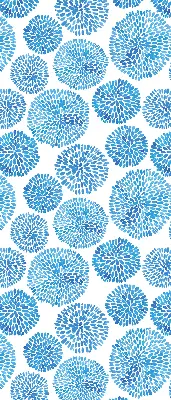 Sötétítő roló kék szirom körök mintával