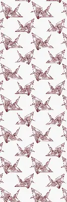 Ablakra akasztható roló origami hattyúk mintával