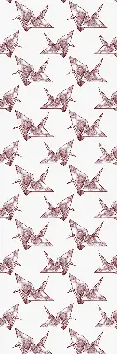 Ablakra akasztható roló origami hattyúk mintával