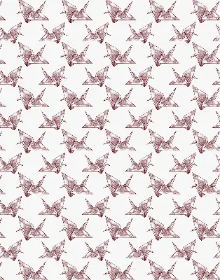 Ablakra akasztható roló origami hattyúk mintával