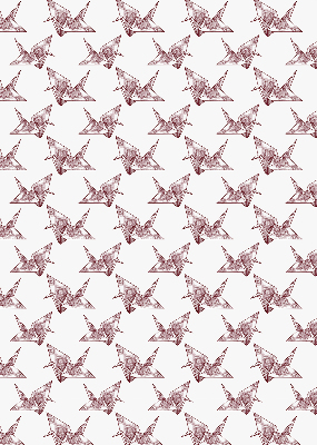 Ablakra akasztható roló Origami hattyúk