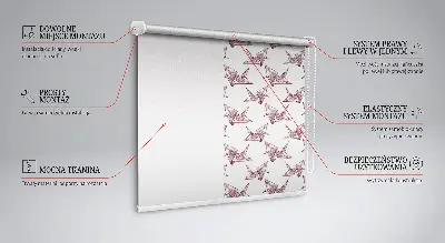 Ablakra akasztható roló origami hattyúk mintával
