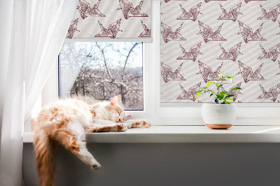 Ablakra akasztható roló Origami hattyúk