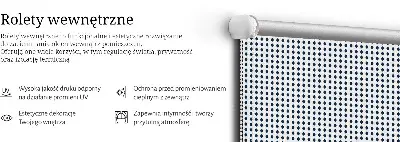 Ablakra szerelhető roló fekete ovális mintával