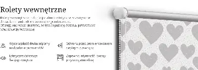 Sötétítő roló szürke szívek mintával