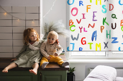 Ablakra szerelhető roló Színes betűk